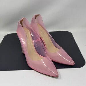 Nasty Gal Barbie Girl Clear Pink Heels size 9